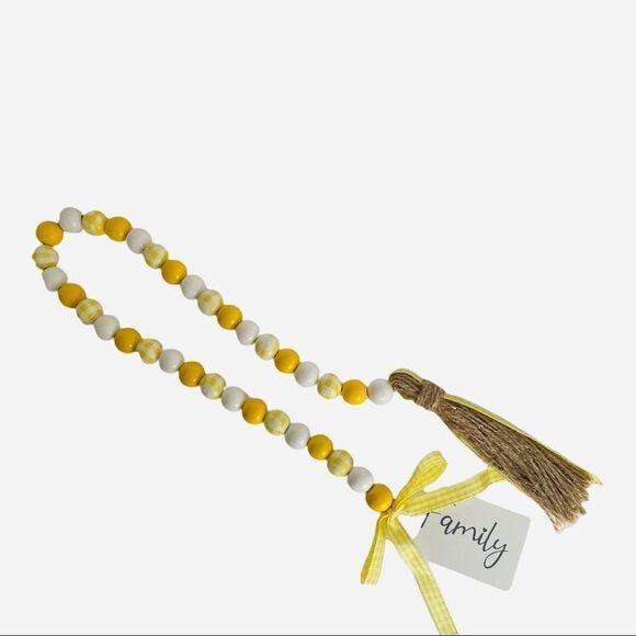 SUNNY WOODEN BEAD GARLAND - Picture 6 of 10